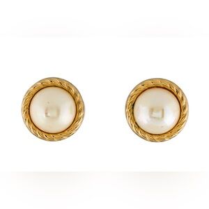 Christian Dior Vintage Faux Pearl Clip-On Earrings